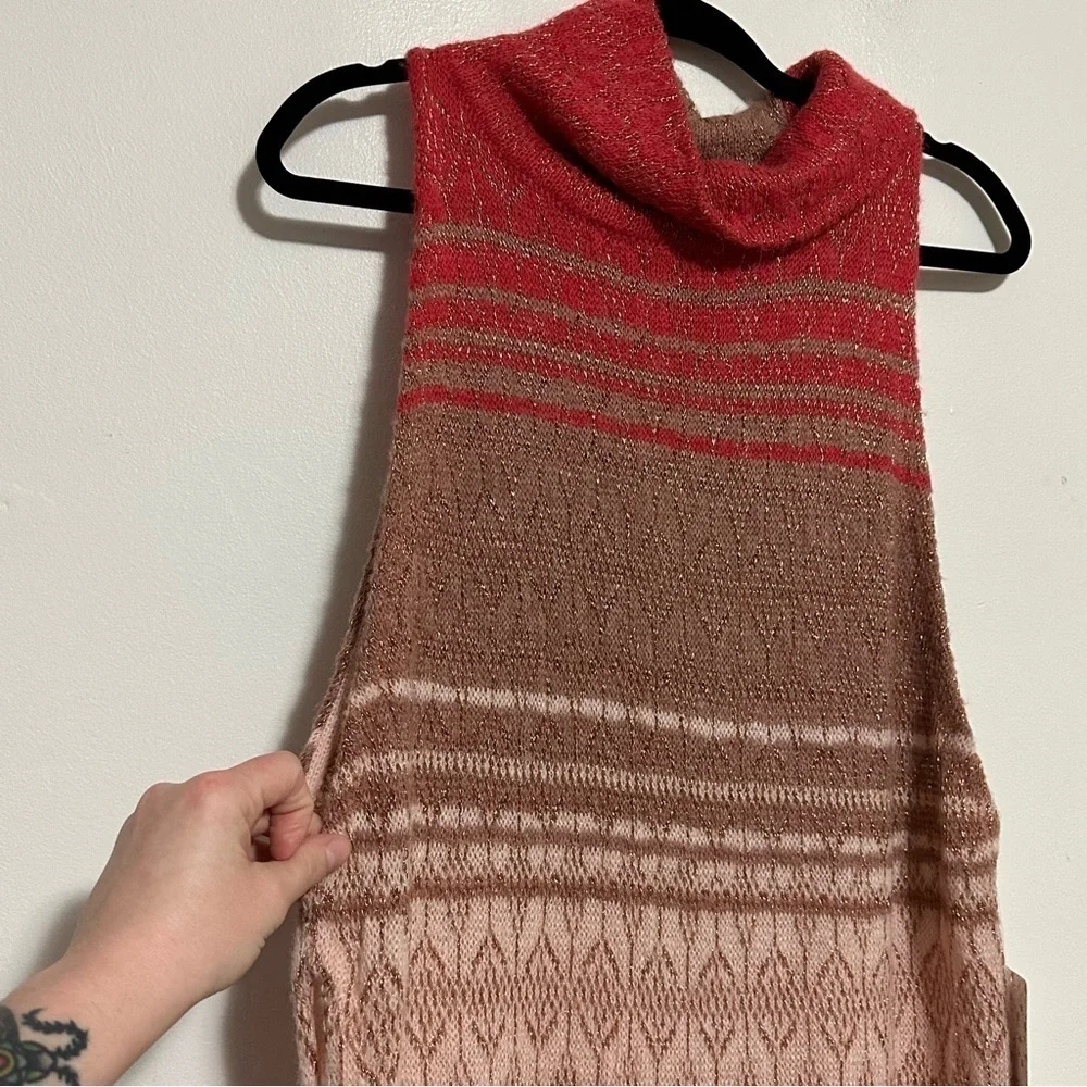 Free People Rainbow Ombre Knit Tunic Sweater